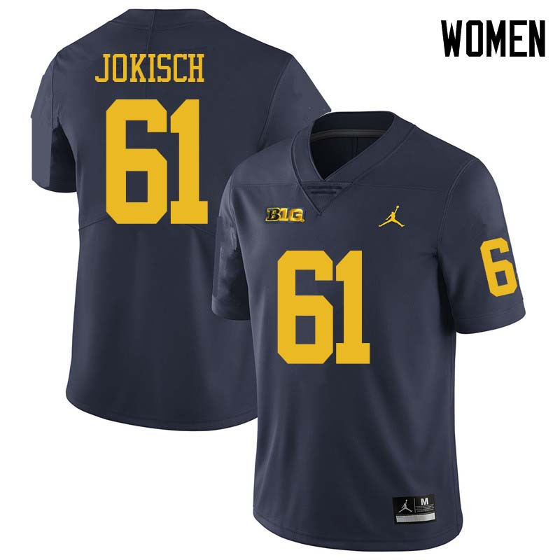 Jordan Brand Women #61 Dan Jokisch Michigan Wolverines College Football Jerseys Sale-Navy